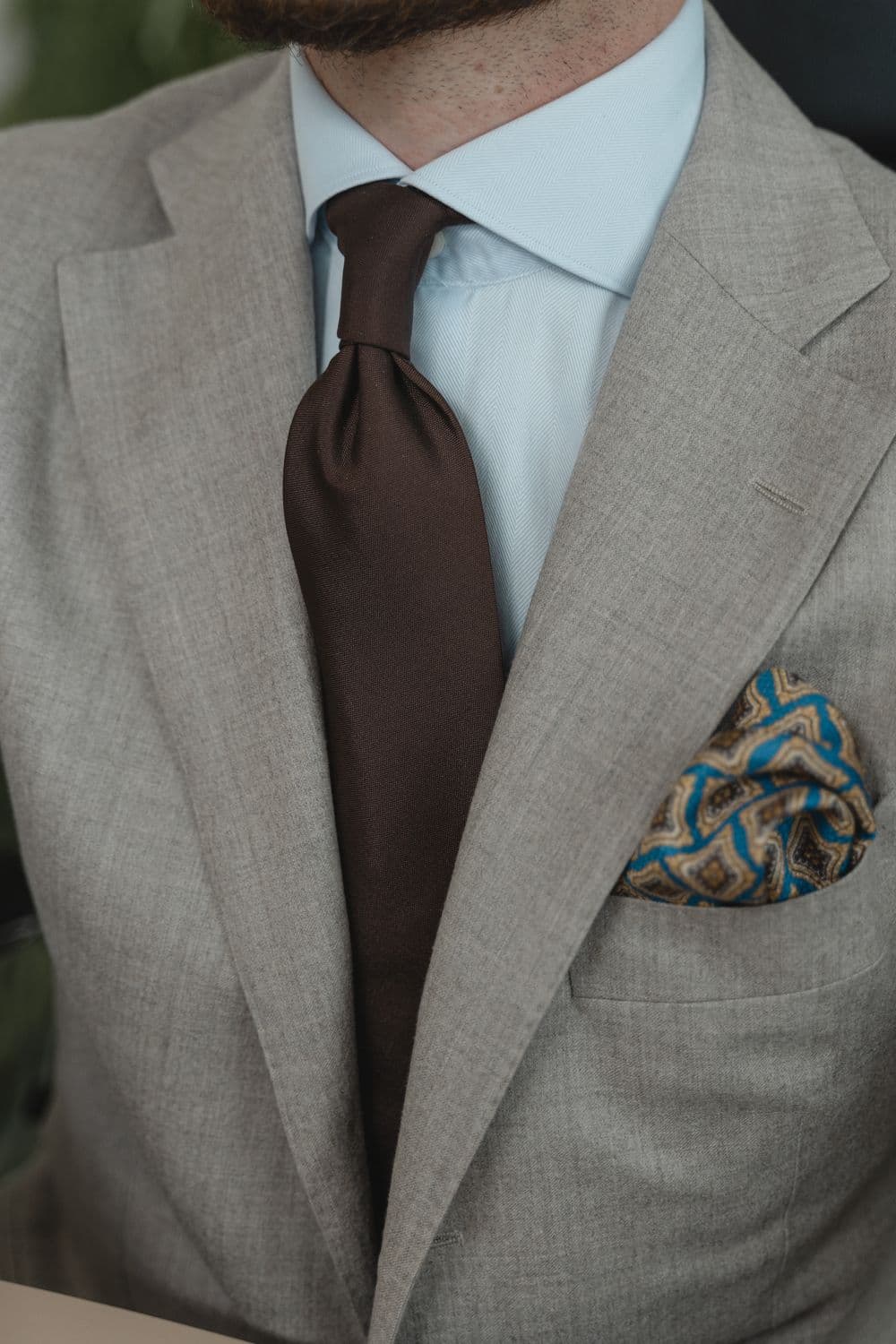 Silk Blend Tie — Burgundy
