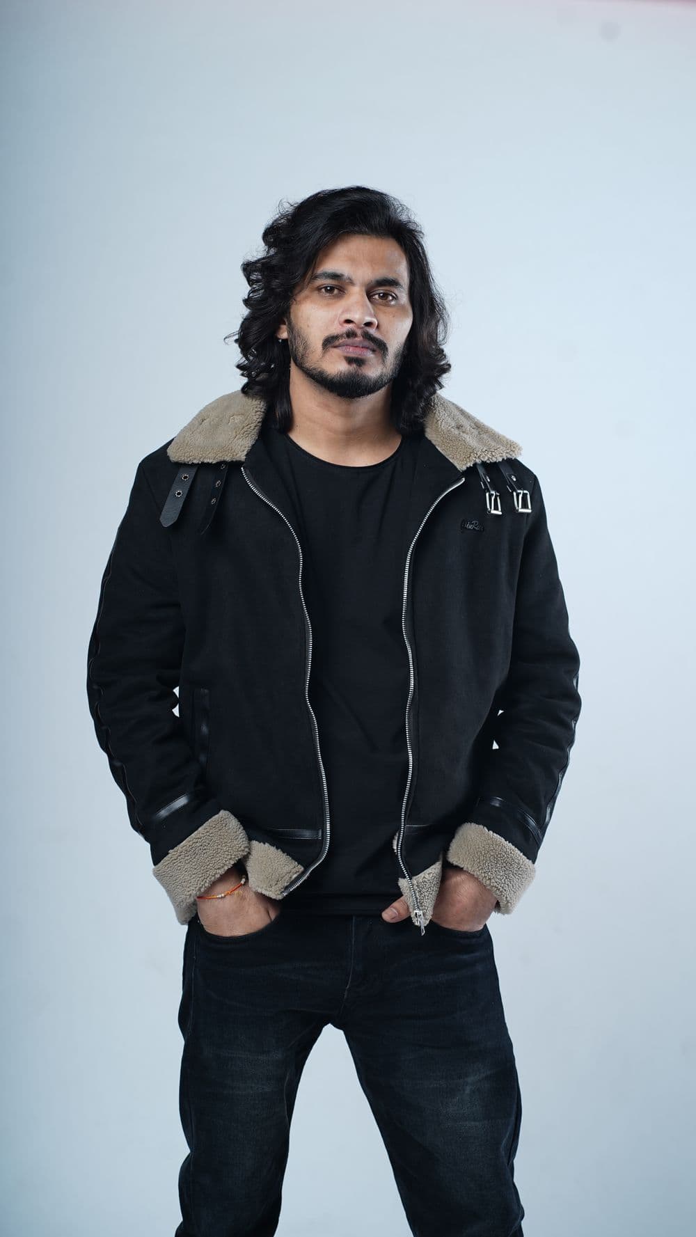 Wool Blend Blazer — Charcoal